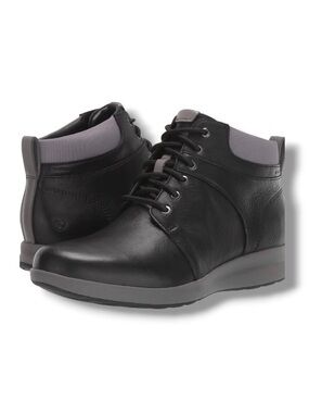 Clarks Women’s Boots Unstructured Sturdy Waterproof Leather Un Adorn Walk Shoes